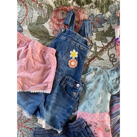 Girls Summer Clothing Lot Champion Old Navy Denim Overalls Dress Shorts Swim 5T - Picture 6 of 13